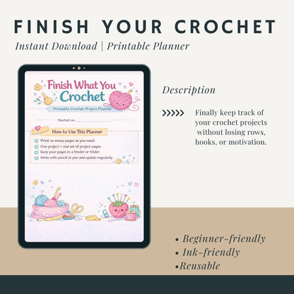 Crochet Project Planner
